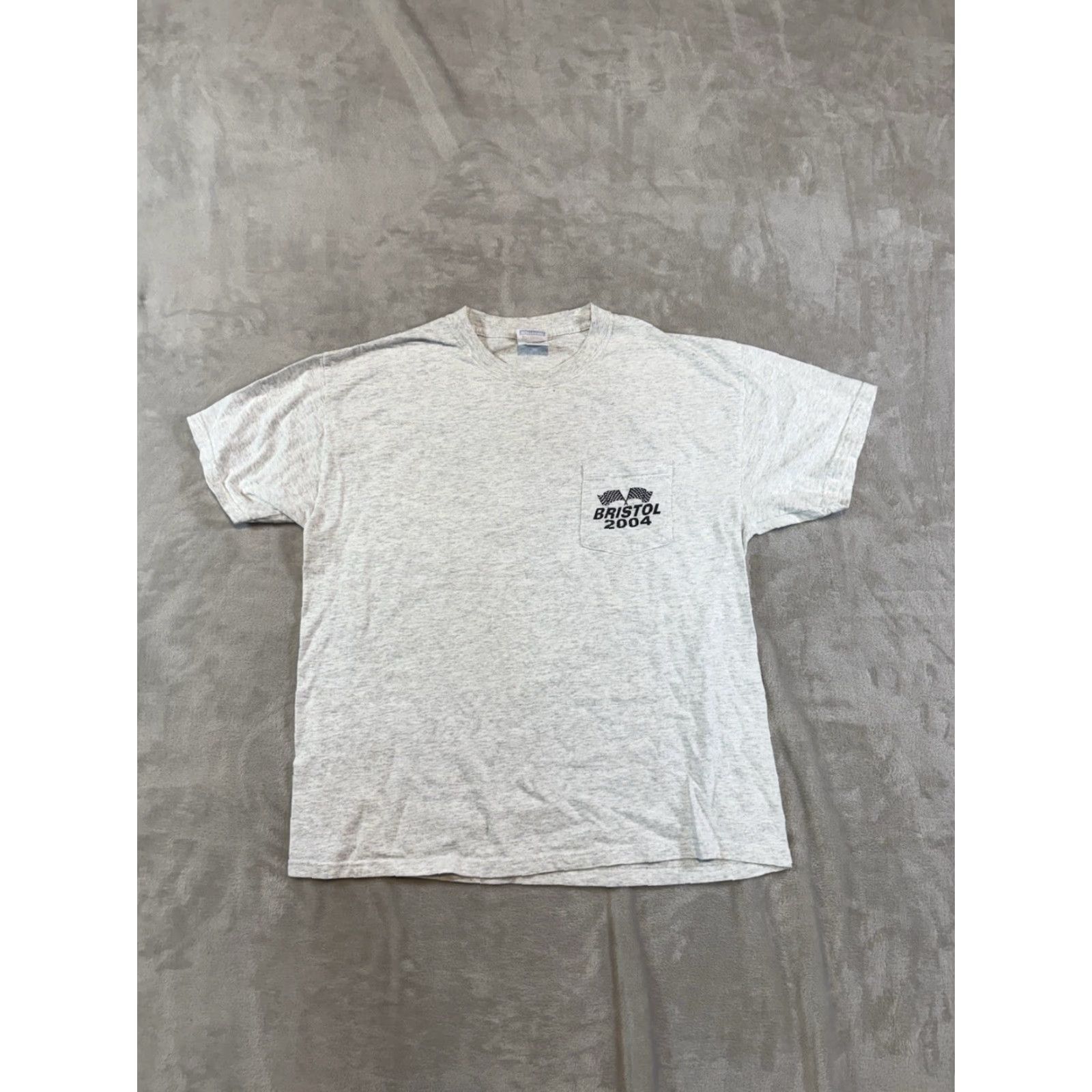 Vintage VINTAGE Bristol Tee Mens Graphic T-Shirt Size L - Gray Cotton 90s Retro Rockabilly California Hanes Heavyweight Size US L / EU 52-54 / 3 - 2 Thumbnail