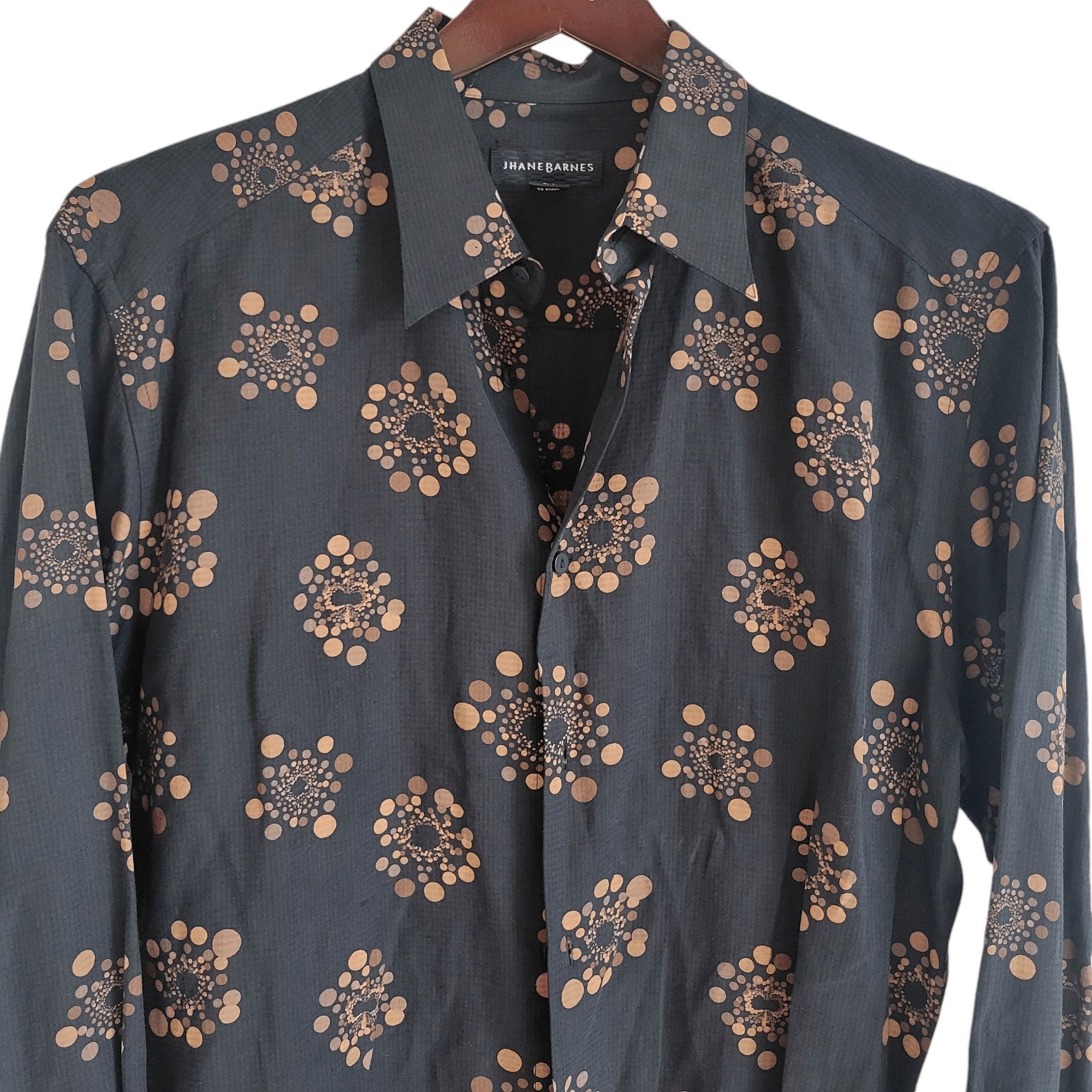 Jhane Barnes JHane Barnes Geometric LongSleeve Shirt Men. Large. Pre-owne Size US L / EU 52-54 / 3 - 4 Thumbnail