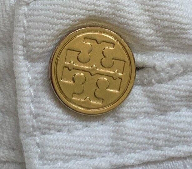 Tory Burch Tory Burch Womens Mid Rise Straight Cropped Jeans White Size 42" / US 20 - 5 Thumbnail