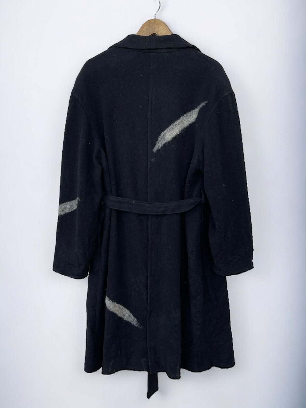 Japanese Brand 🔥Vintage Koos Japan "Art" Wool Belt Over Coat Size US M / EU 48-50 / 2 - 2 Thumbnail