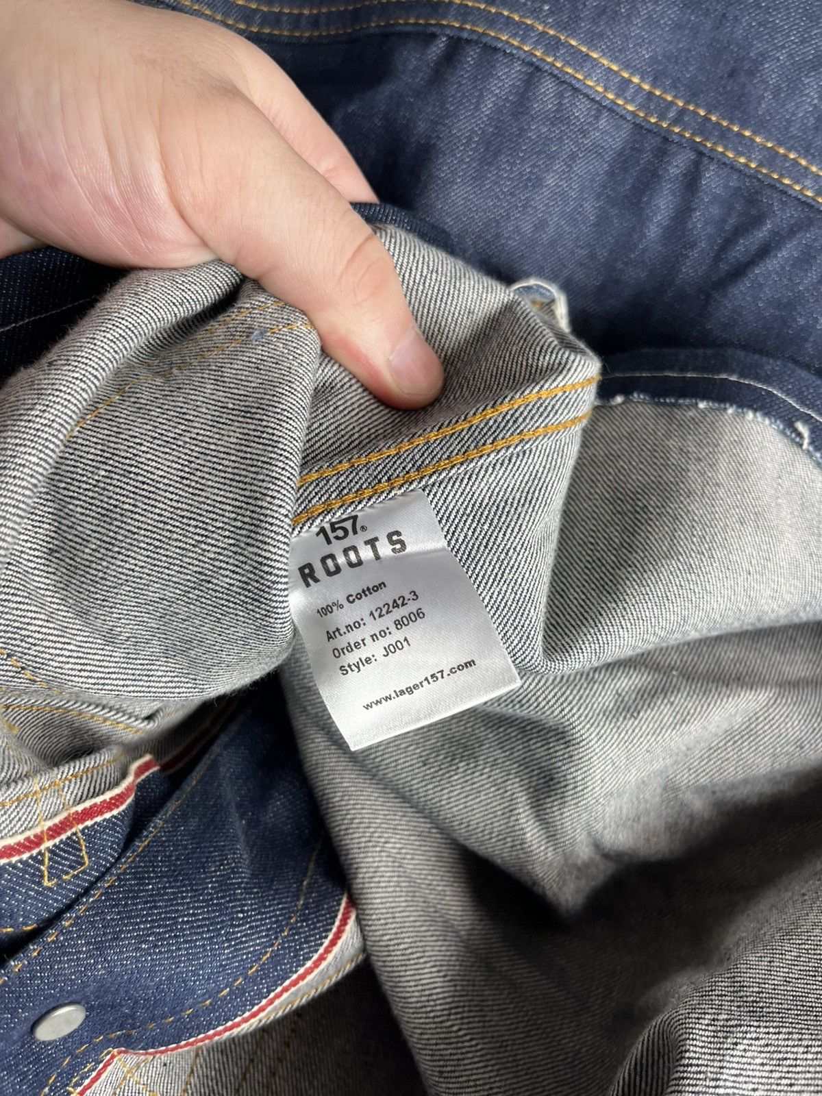 Japanese Brand 157 Roots denim jacket size m Size US M / EU 48-50 / 2 - 10 Thumbnail