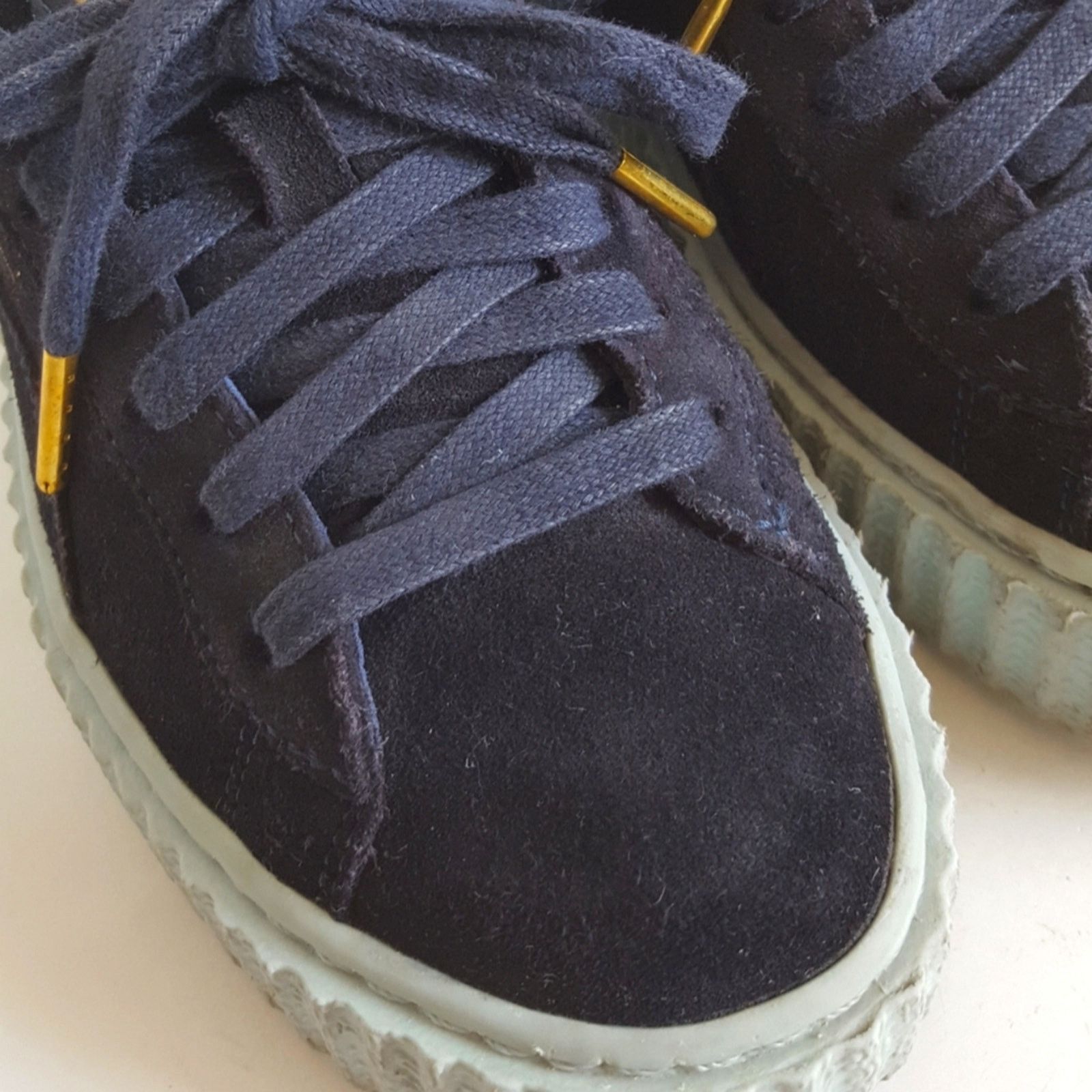 Puma PUMA Suede Creepers x Rihanna Peacoat Cool Blue Sneaker Shoe Size US 7 / IT 37 - 15 Thumbnail