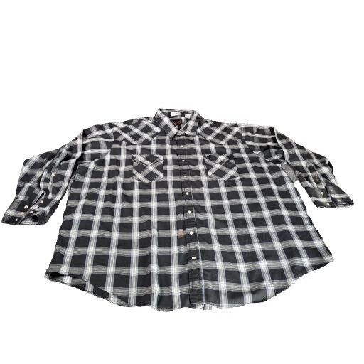 Vintage Vintage Plains Western Wear Pearl Snap Shirt Men Sz 3XL Plai Size US XXL / EU 58 / 5 - 1 Thumbnail
