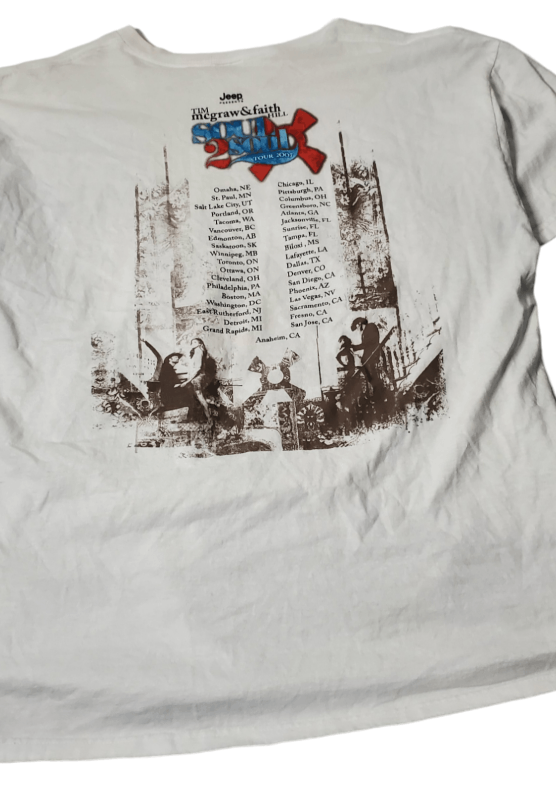 Vintage 2007 Tim McGraw & Faith Hill Tour T-Shirt Size US XL / EU 56 / 4 - 3 Thumbnail