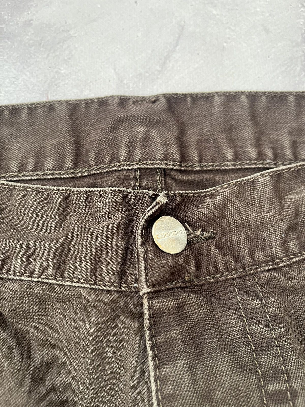 Carhartt Carhartt Slim Pant Denim leather logo Size 33/32 Size US 33 - 9 Thumbnail