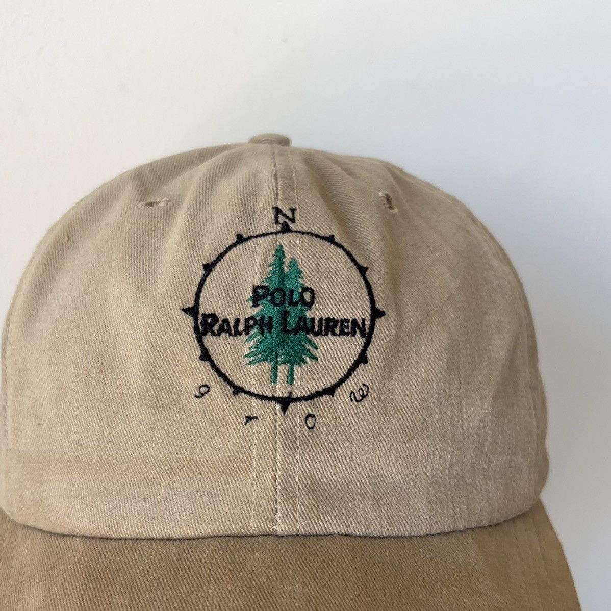 Polo Ralph Lauren Vintage Sportsman Tree Fitted Hat Size M MiUSA Long Bill Size ONE SIZE - 2 Thumbnail