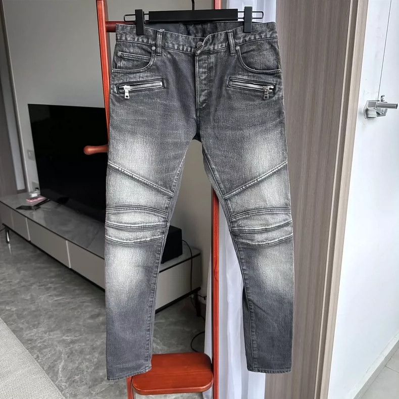 Balmain balmain black silver denim pants size 32-dmc Size US 32 / EU 48 - 1 Thumbnail