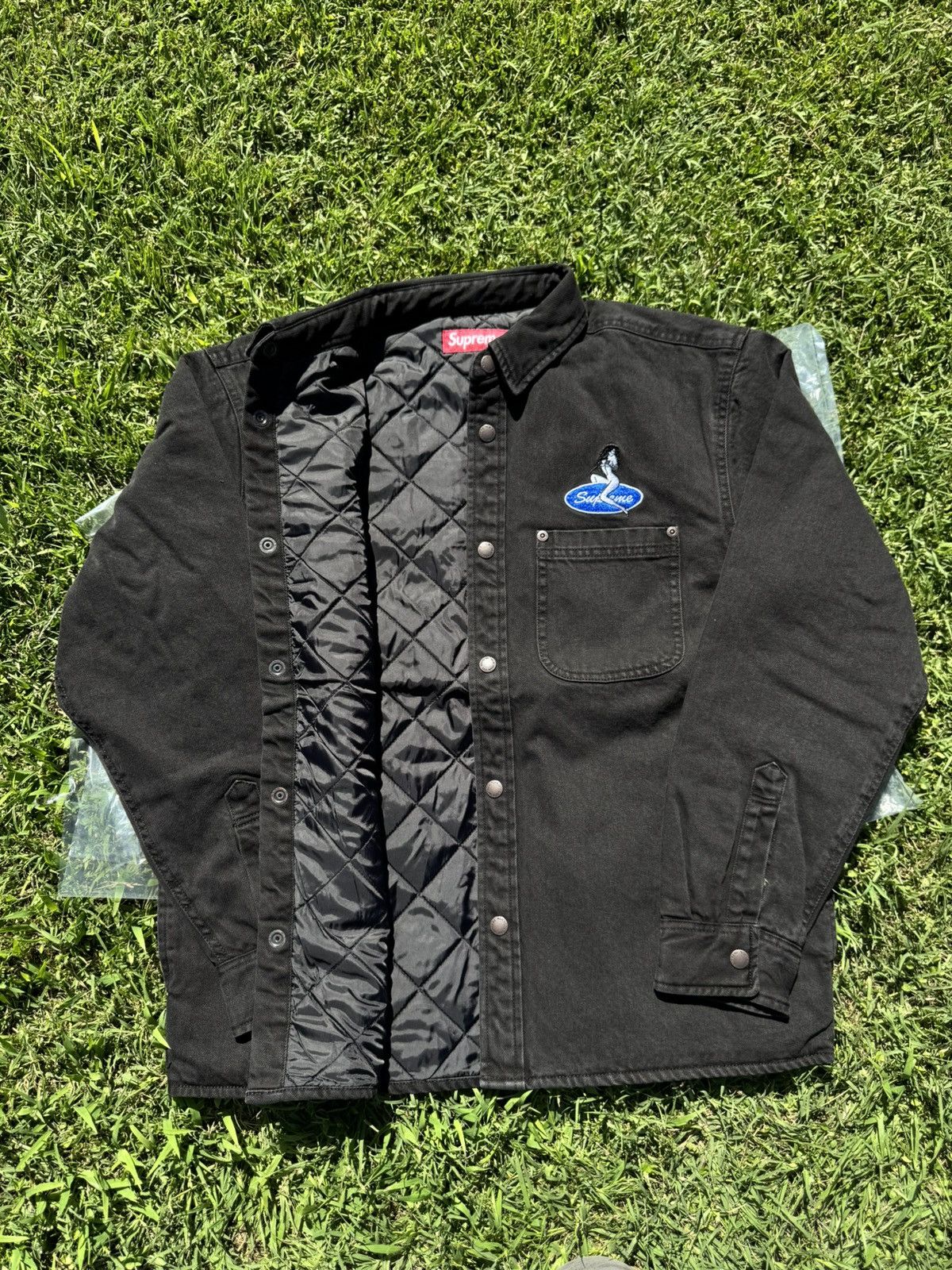 Supreme Supreme Quilted Lined Denim Snap Shirt Size US M / EU 48-50 / 2 - 2 Thumbnail