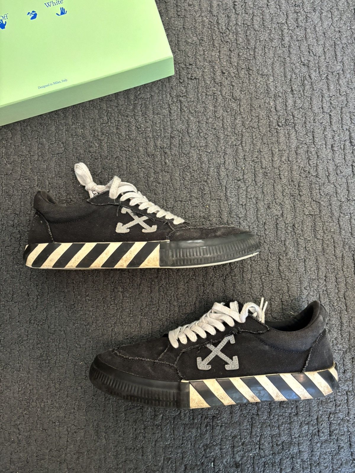 Off-White Off-White Vulc Sneaker 'Black Blue' Size US 10 / EU 43 - 1 Thumbnail