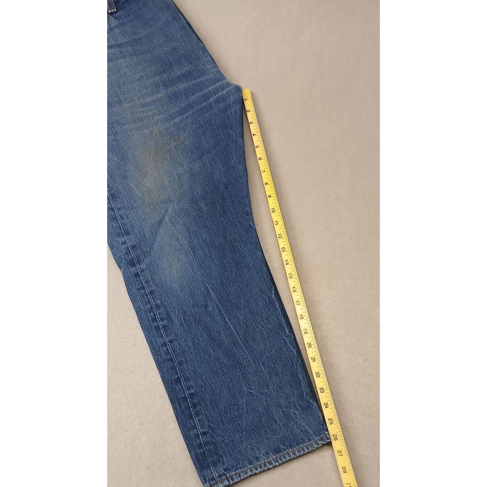 Levi's Levis (42x30) Men's Tapered Straight Fit Blue Denim Jeans Size US 42 / EU 58 - 4 Thumbnail