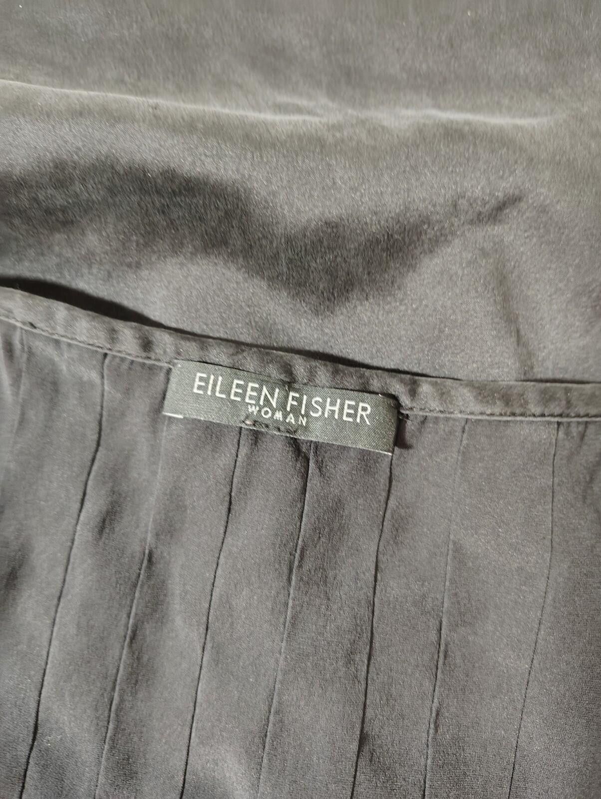 Eileen Fisher Eileen Fisher Woman Blouse Silk Black Sz XL 100% Silk Sleeve Size XL / US 12-14 / IT 48-50 - 3 Thumbnail