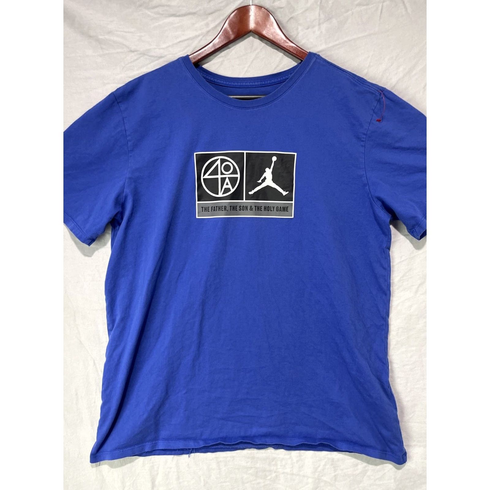 Jordan Brand Air Jordan Shirt Mens XL Blue Spike Lee 40 Acres Jumpman Basketball Movie Tee Size US XL / EU 56 / 4 - 2 Thumbnail