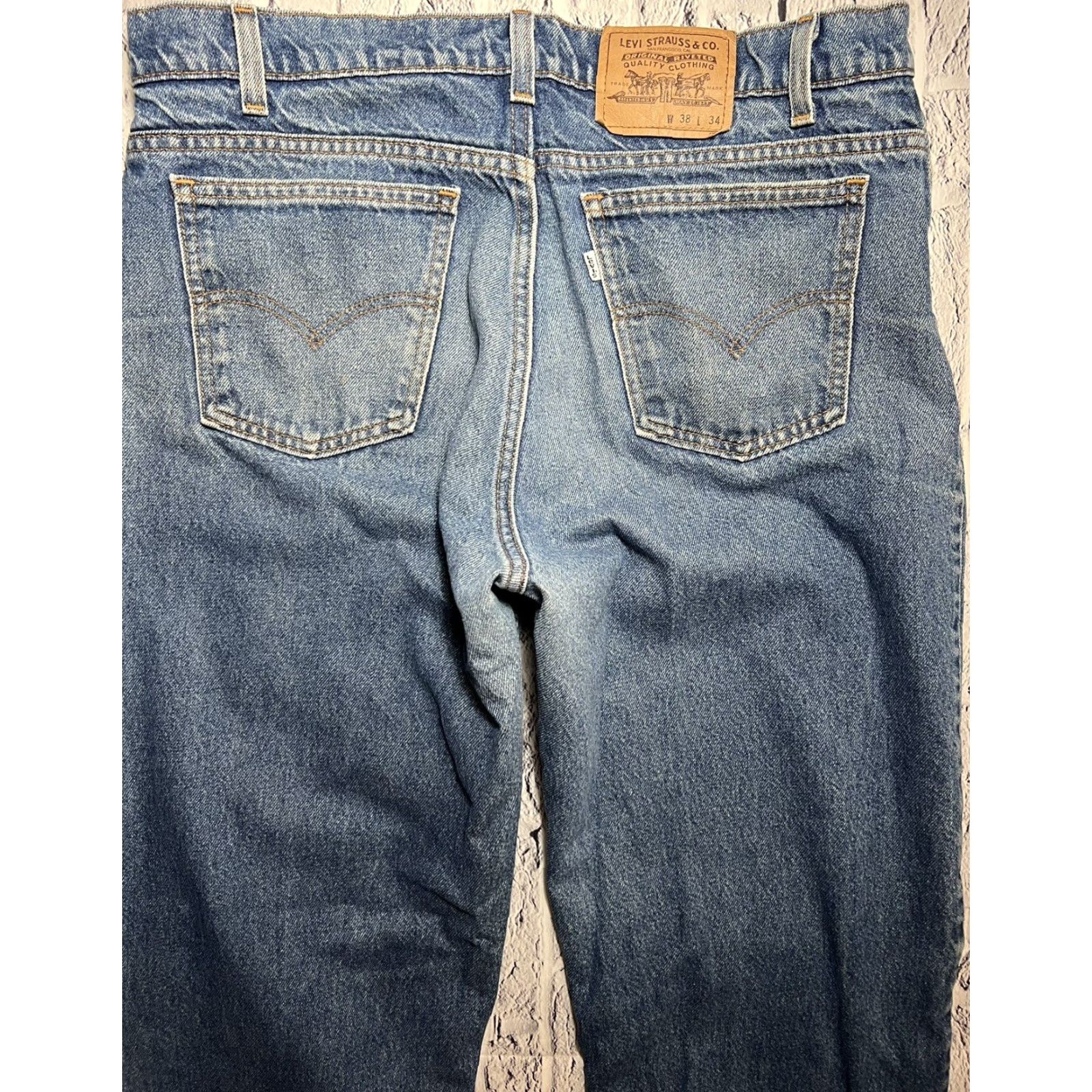 Levi's VINTAGE Levi's Jeans Blue Denim White Tab 575 Made in USA 38 X 34 Mens Size US 38 / EU 54 - 5 Thumbnail