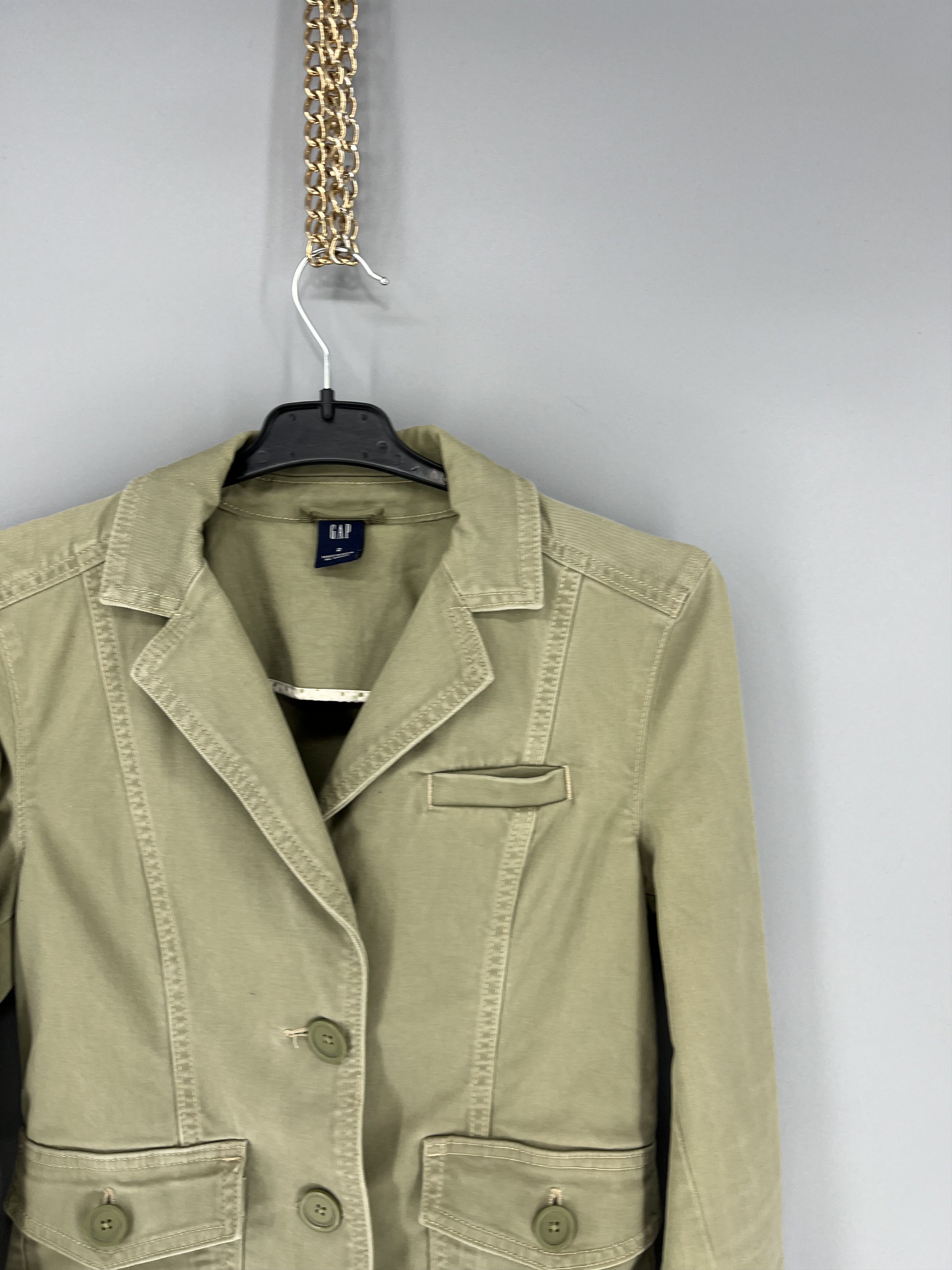 Gap Gap Stretch Jean Jacket Womens Sz 2 Denim Gren Coat Button Size M / US 6-8 / IT 42-44 - 5 Thumbnail