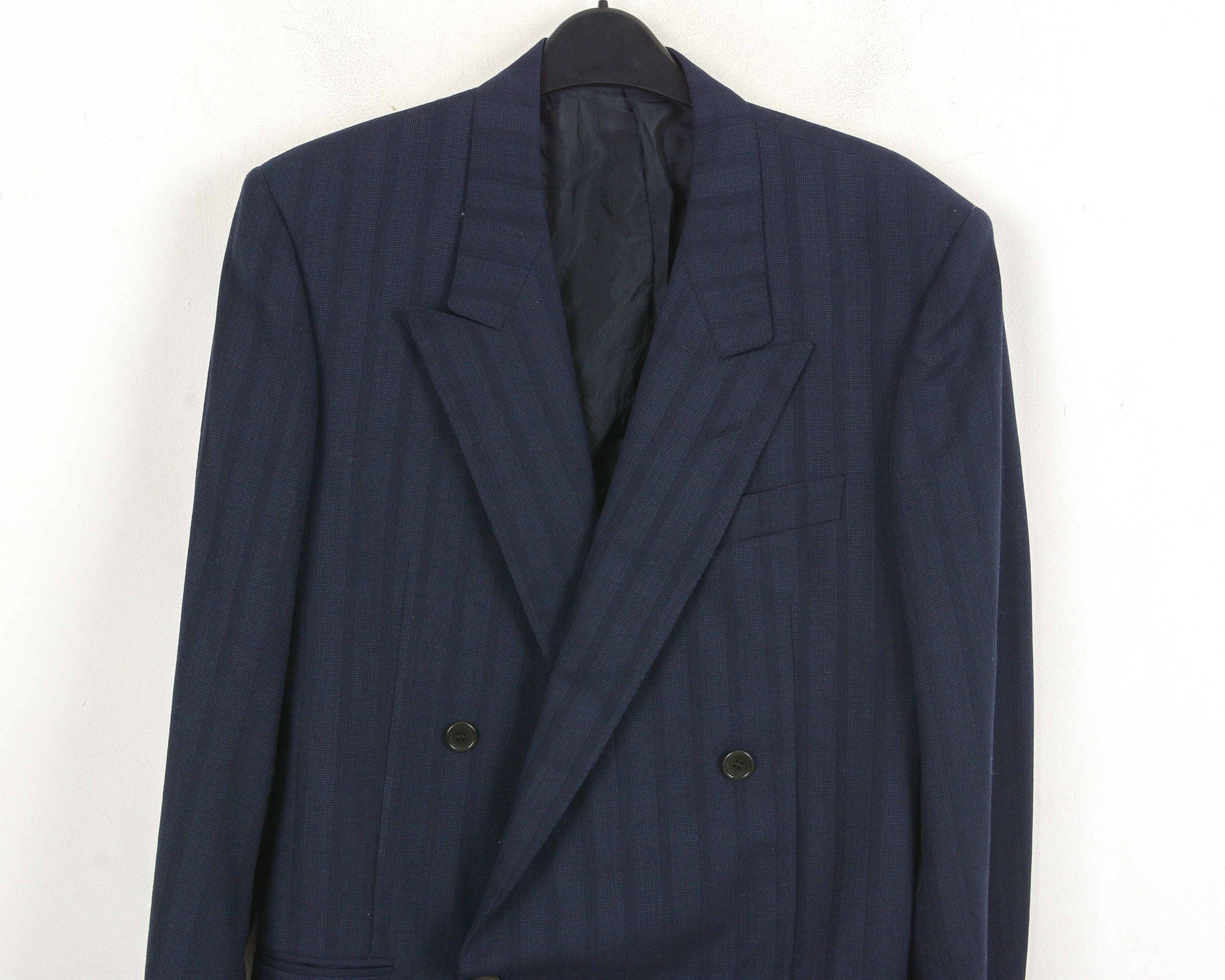 Corneliani × Vintage Double breasted Wool UK 38 US Blazer Suit jacket sport coat Size 38R - 2 Thumbnail