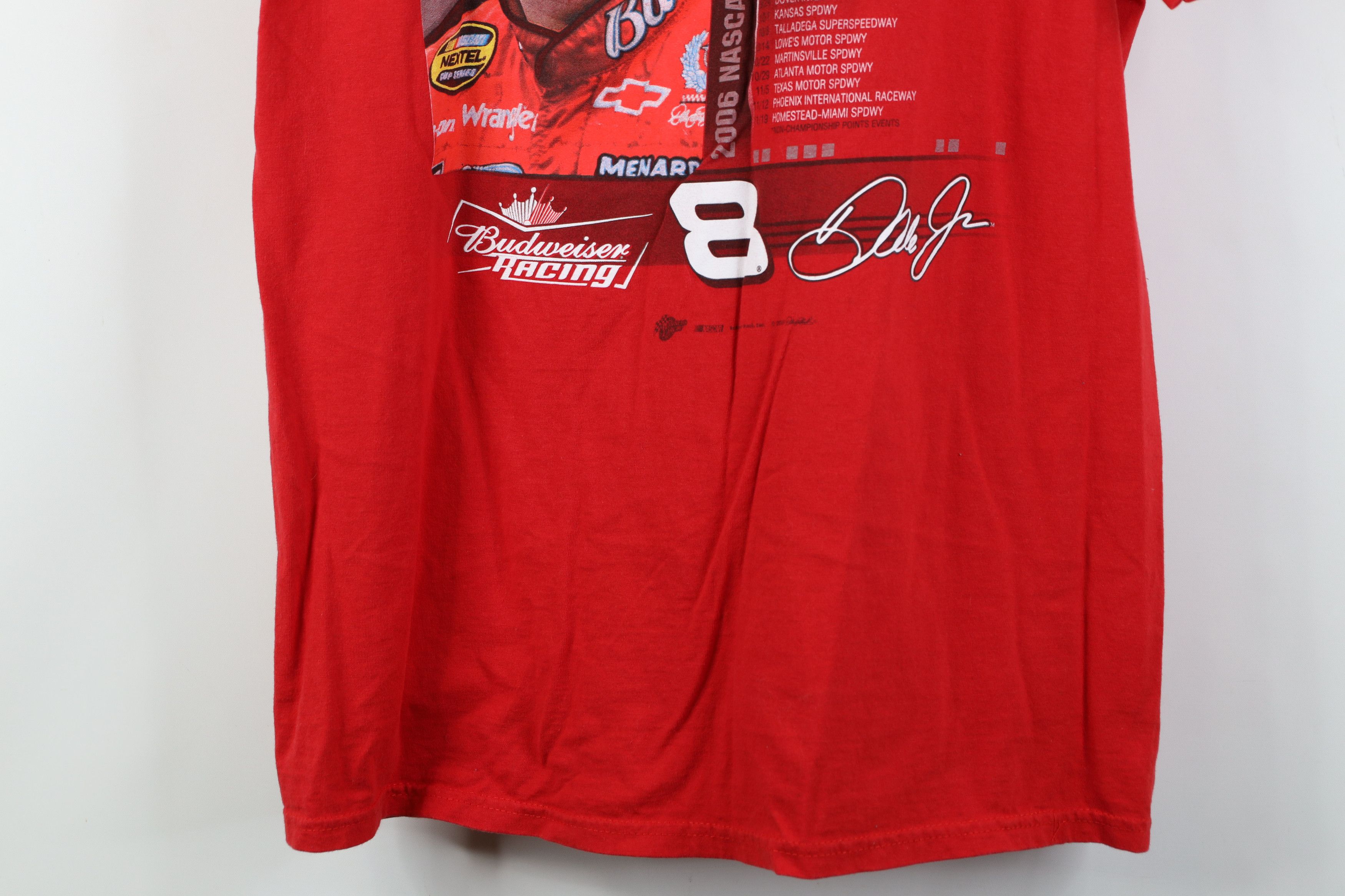Vintage Vintage Y2K 2006 NASCAR Jr Racing Budweiser T-Shirt Red Size US L / EU 52-54 / 3 - 17 Thumbnail