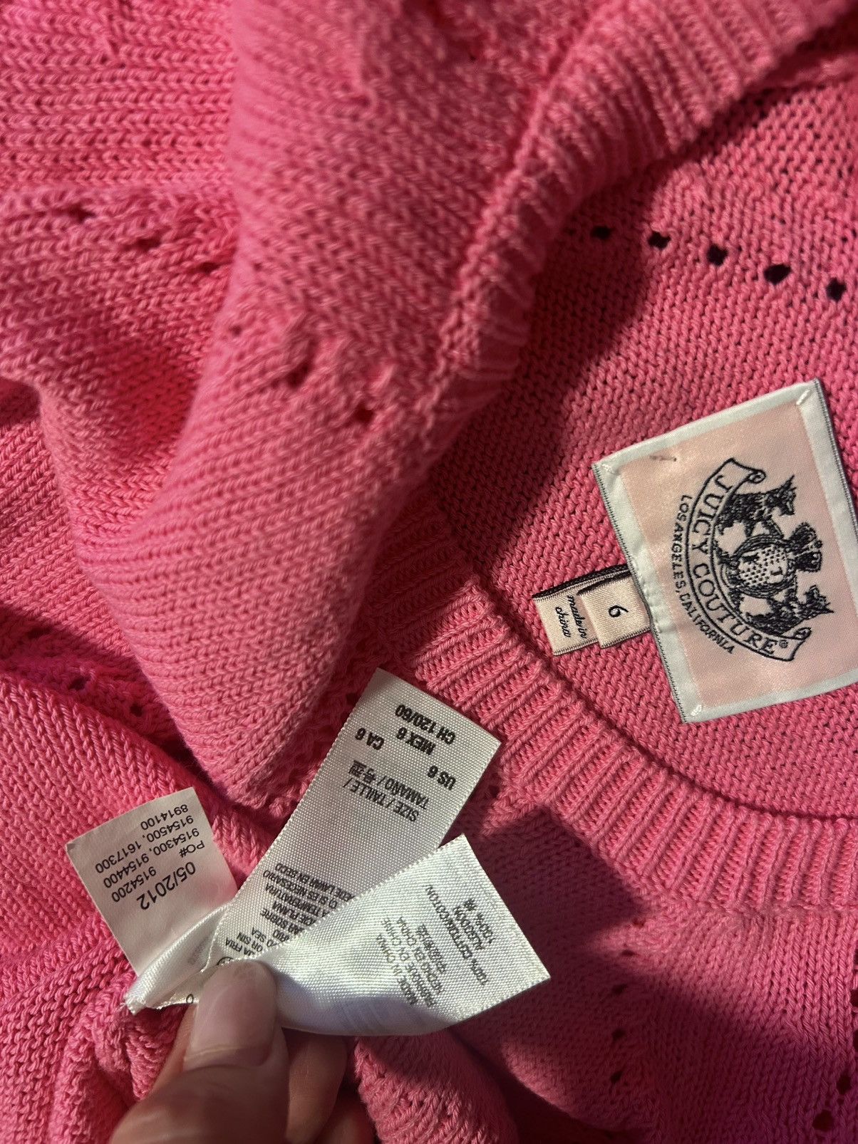 Juicy Couture RRP US$88 *NEW* Juicy Couture Pink Palm Tree Crewneck top Size ONE SIZE - 4 Thumbnail