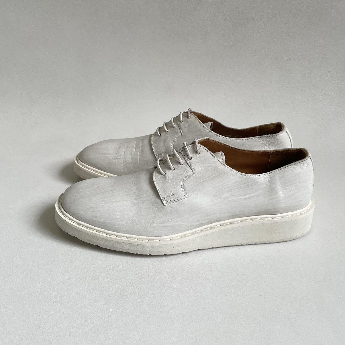 Maison Margiela ‘White Painted’ Wedge Sole Derbies Size US 10 / EU 43 - 19 Thumbnail