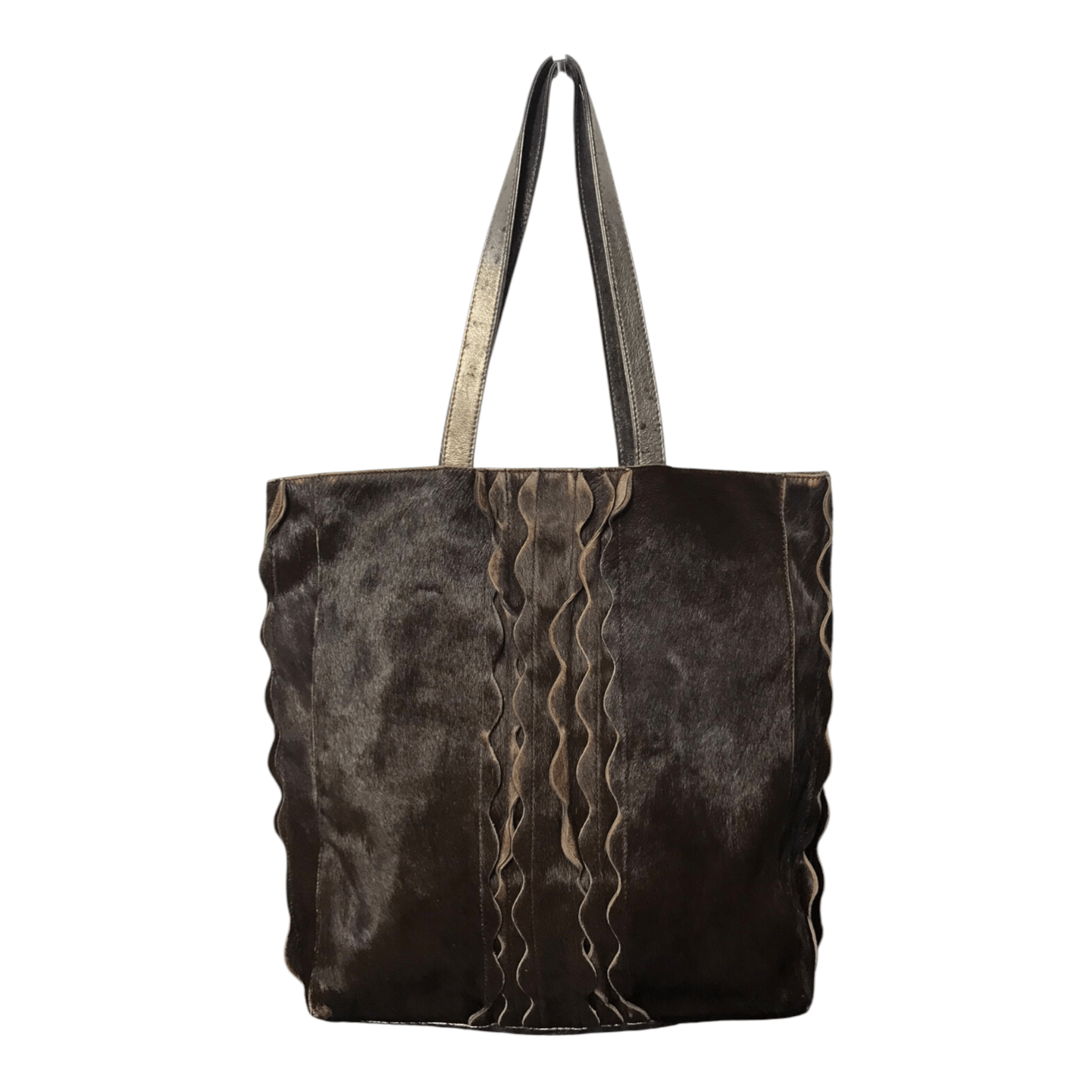Comme des Garcons × Designer × Japanese Brand CimabueLeather Fur Tote Bag Size ONE SIZE - 2 Thumbnail