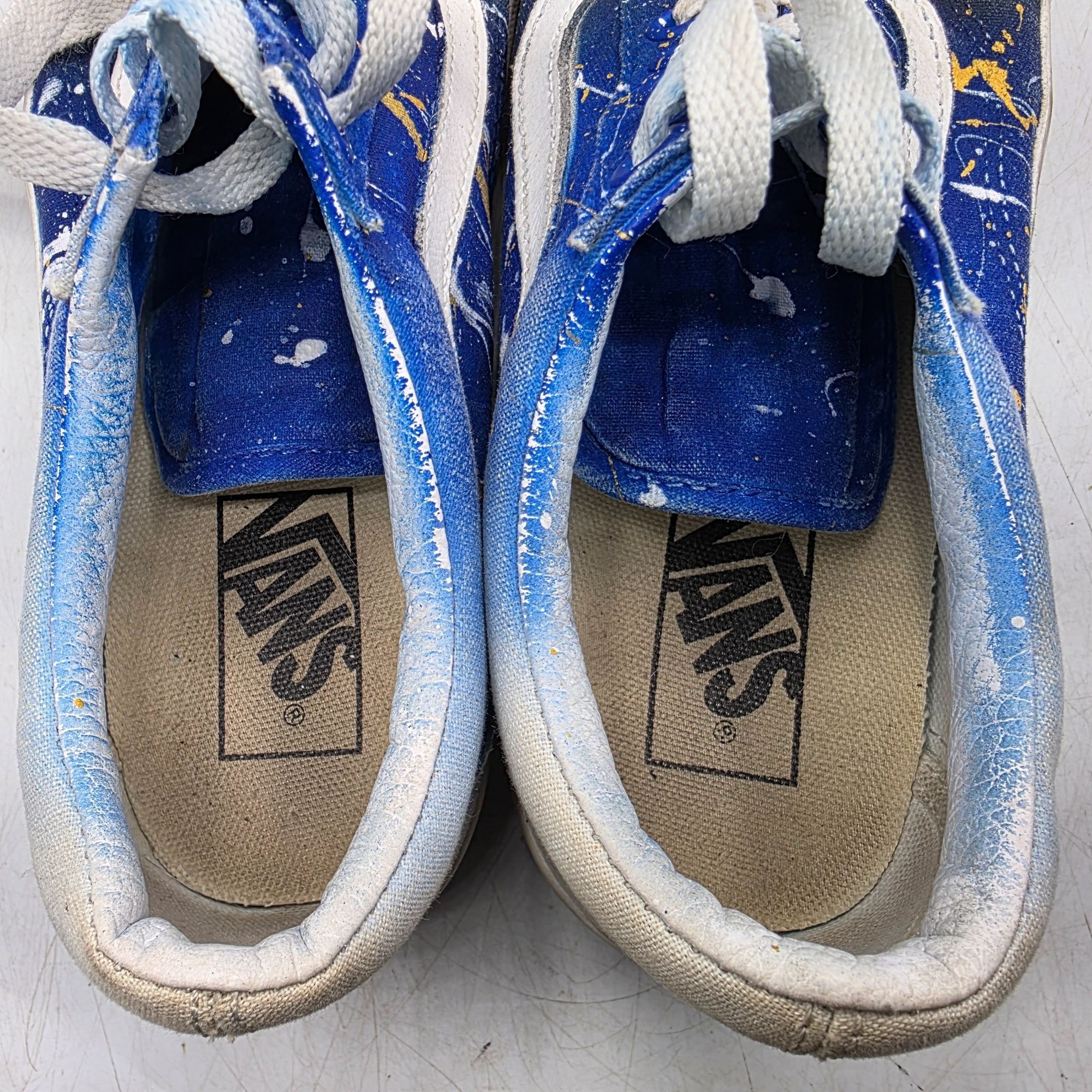 Vans Vans Off The Wall Womens Size 8 Blue Black Sneaker Shoes Wal Size US 8 / IT 38 - 9 Thumbnail