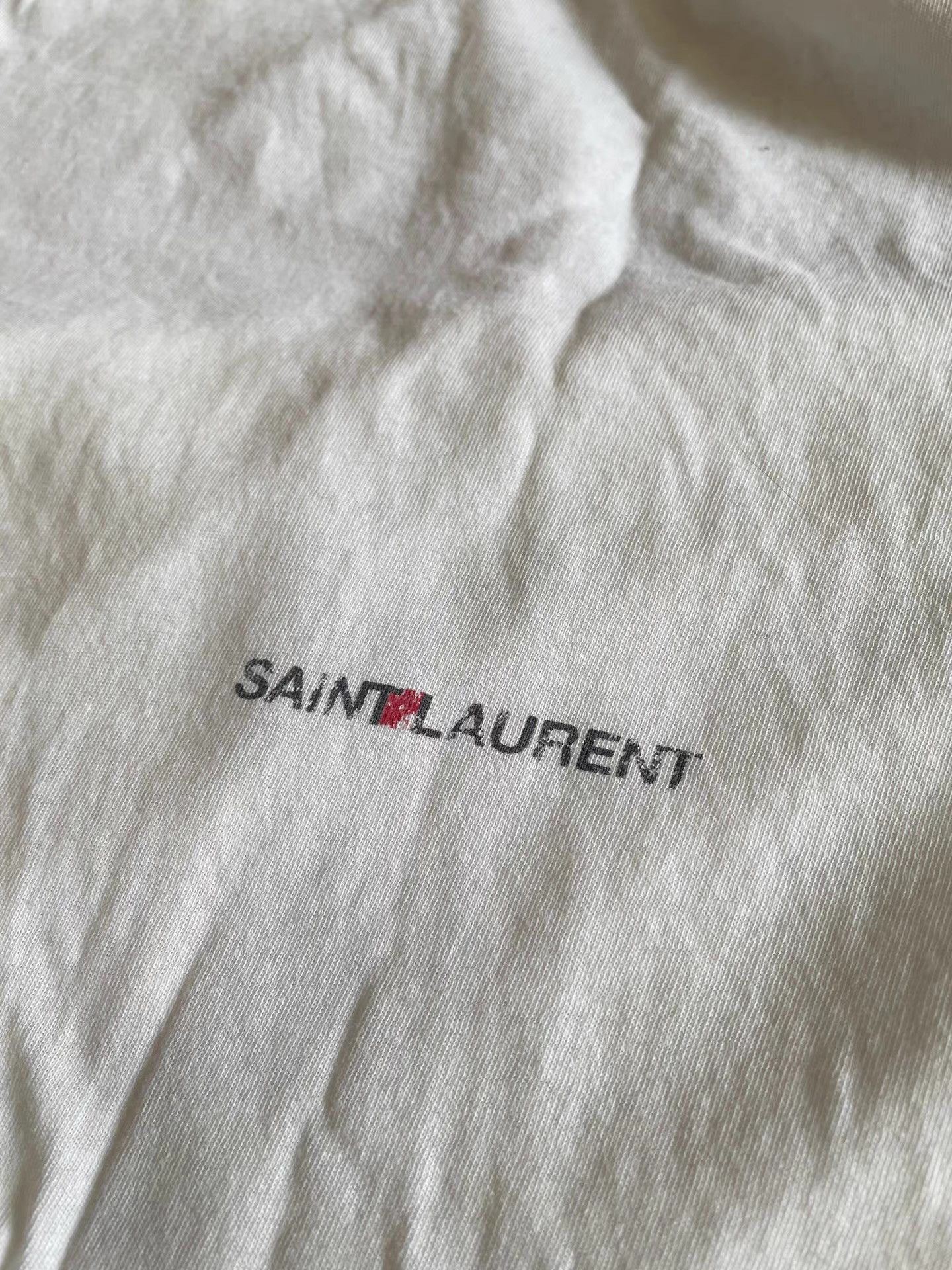 Saint Laurent Paris Saint Laurent beige short-sleeve T-shirt, Size US XS / EU 42 / 0 - 5 Thumbnail