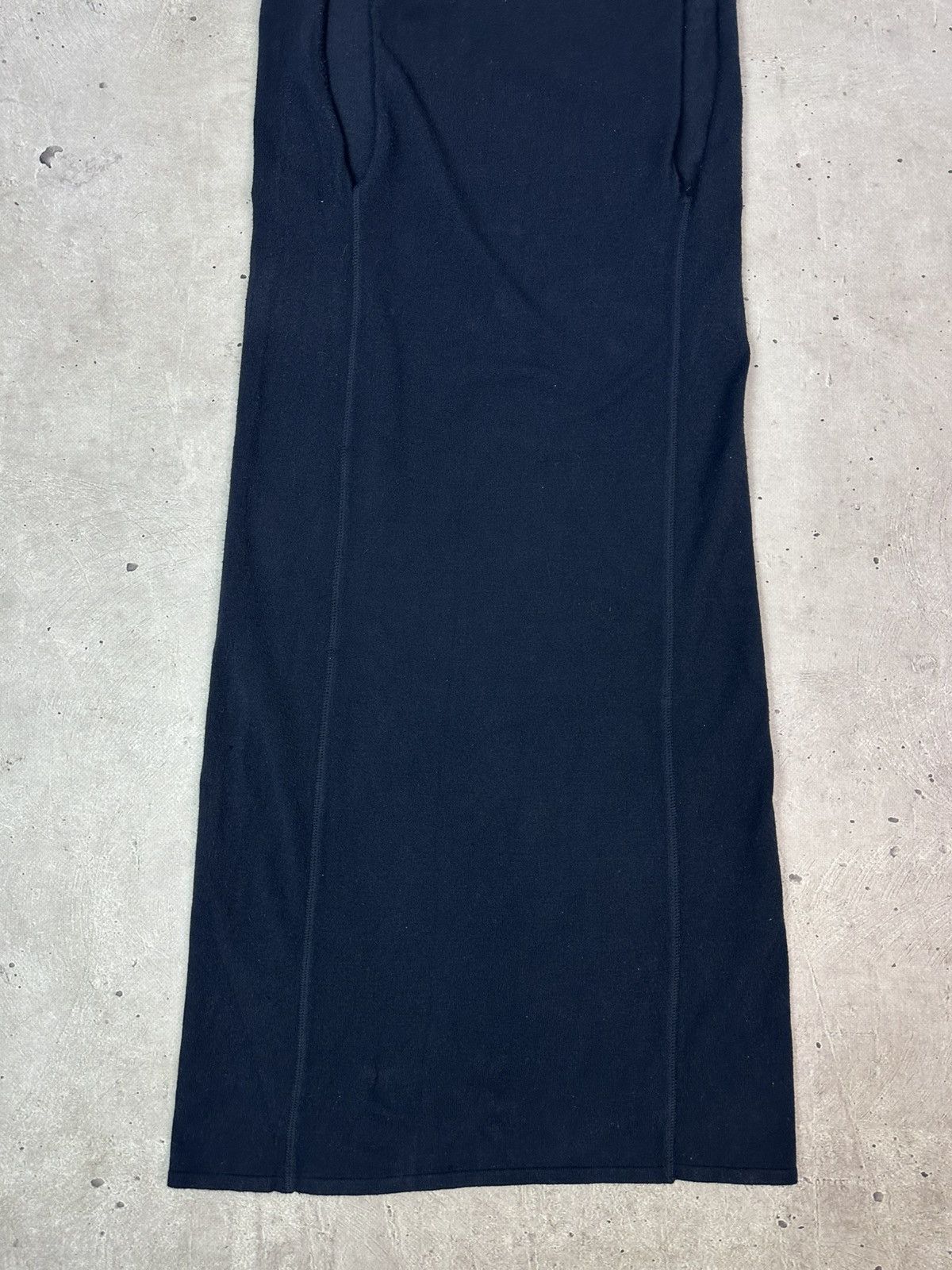Sarah Pacini Sarah Pacini Angora Collar Blue Straight Sleeveless Dress Size ONE SIZE - 9 Thumbnail