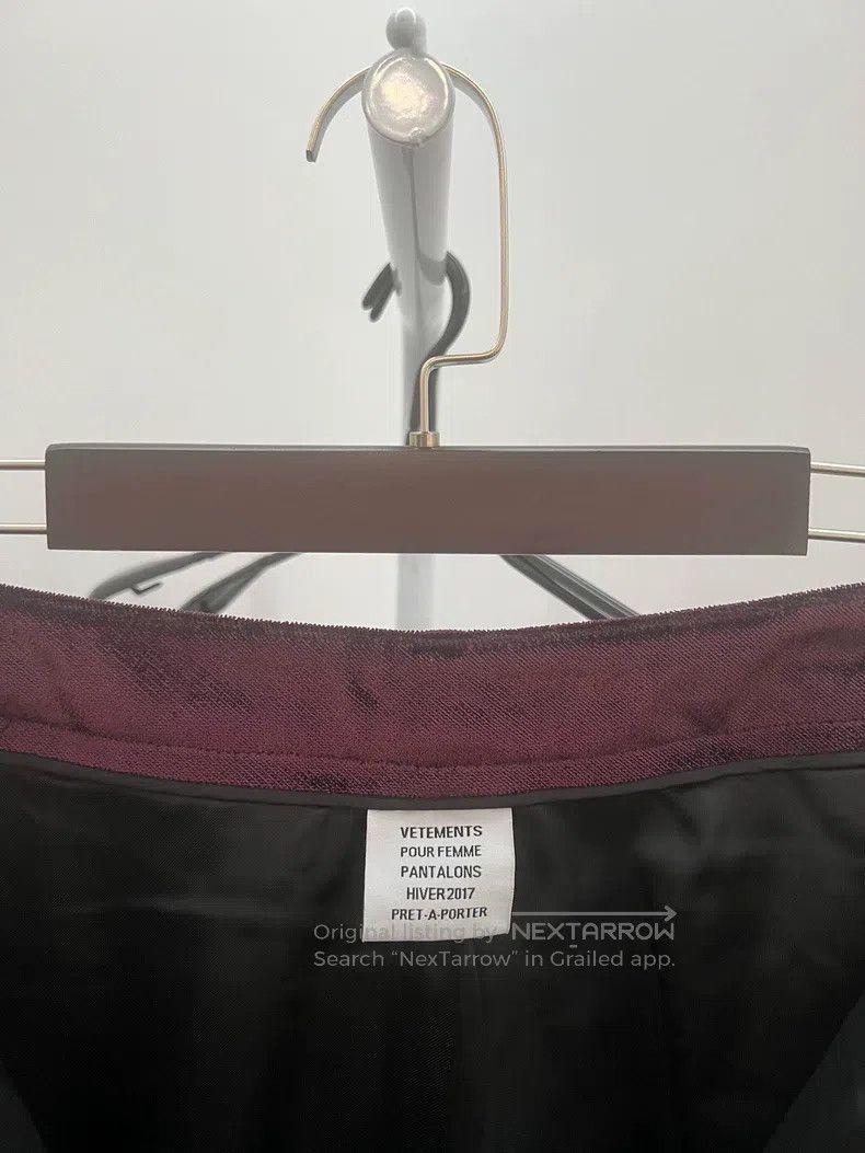 Vetements Vetements size XS Purple Velvet Flare Wide-Leg Pants Size 23" - 3 Thumbnail