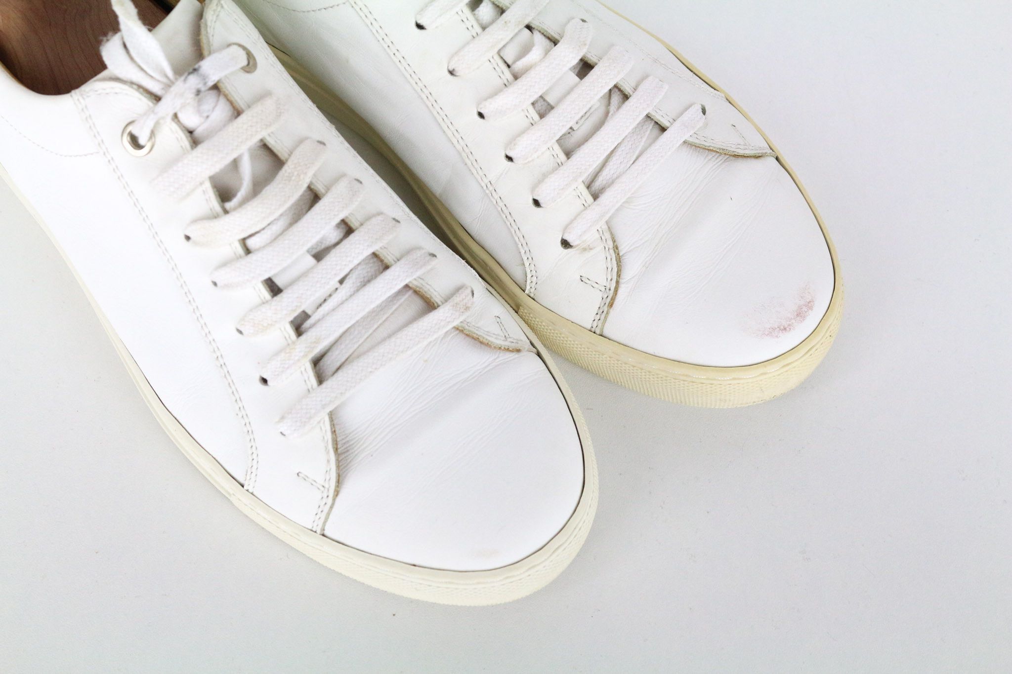 Suitsupply EU39 White Leather Laced Casual Sneakers 73135 Size US 6 / EU 39 - 7 Thumbnail