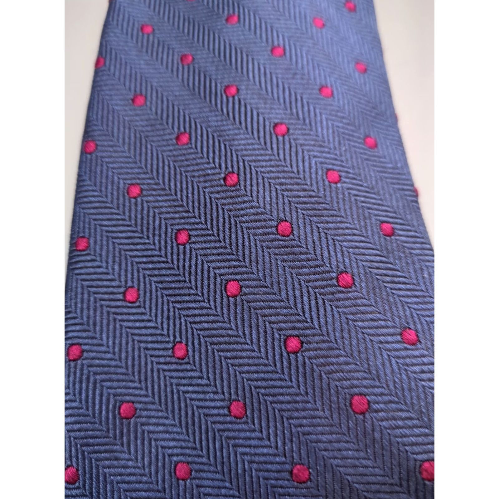 Robert Talbott VINTAGE Talbot Tie Blue Made In Italy 100% Silk Men's Blue Silk Tie Talbot Designer Wide 1 Size Men Size ONE SIZE - 2 Thumbnail