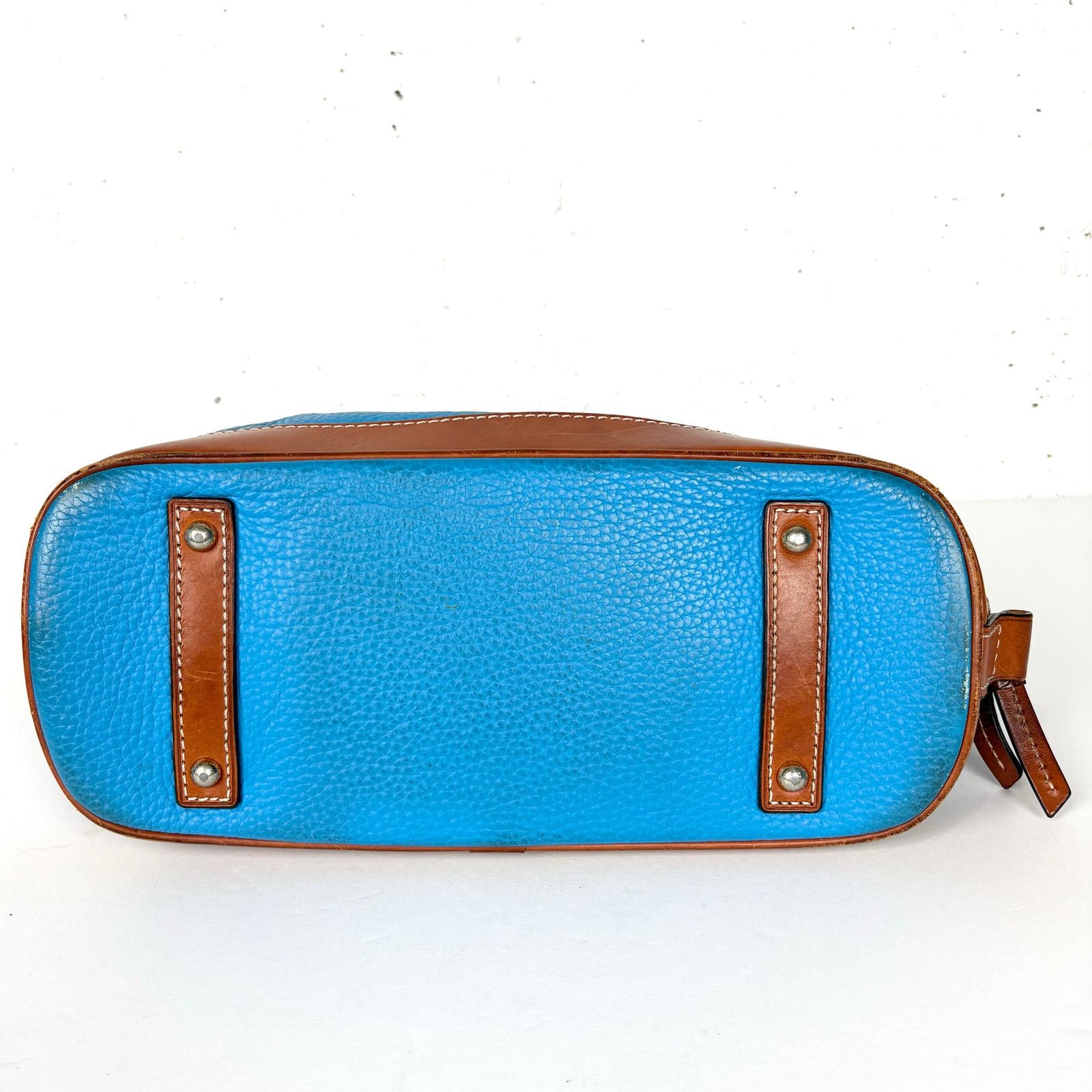 Dooney & Bourke Dooney & Bourke Zip Zip Pebble Grain Domed Satchel Blue Size ONE SIZE - 3 Thumbnail