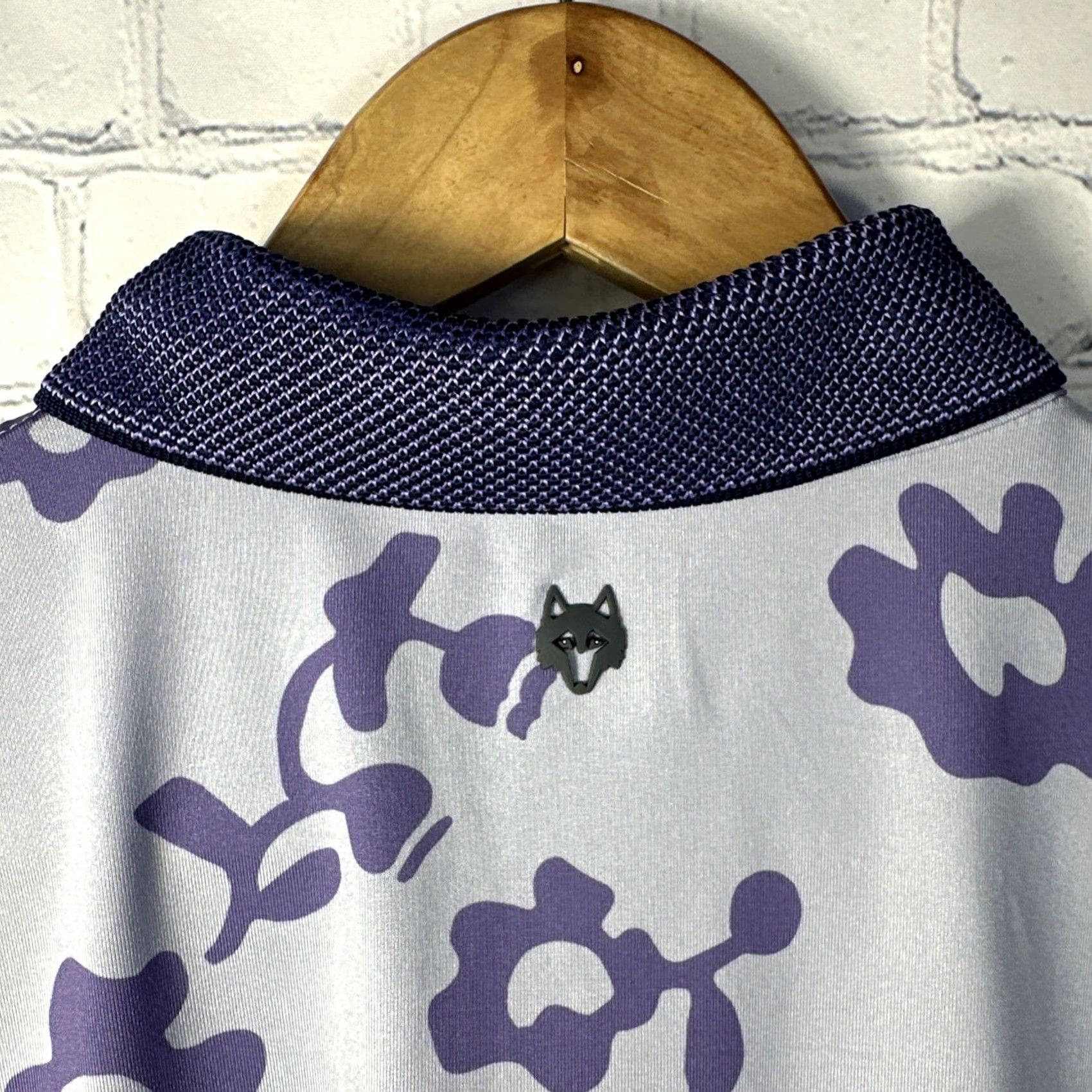 Vintage Greyson Polo Shirt Mens Large Purple Fiori Floral Catbird Print Performance Shirt Polo Golf Breathable Lightweight Size US L / EU 52-54 / 3 - 7 Thumbnail