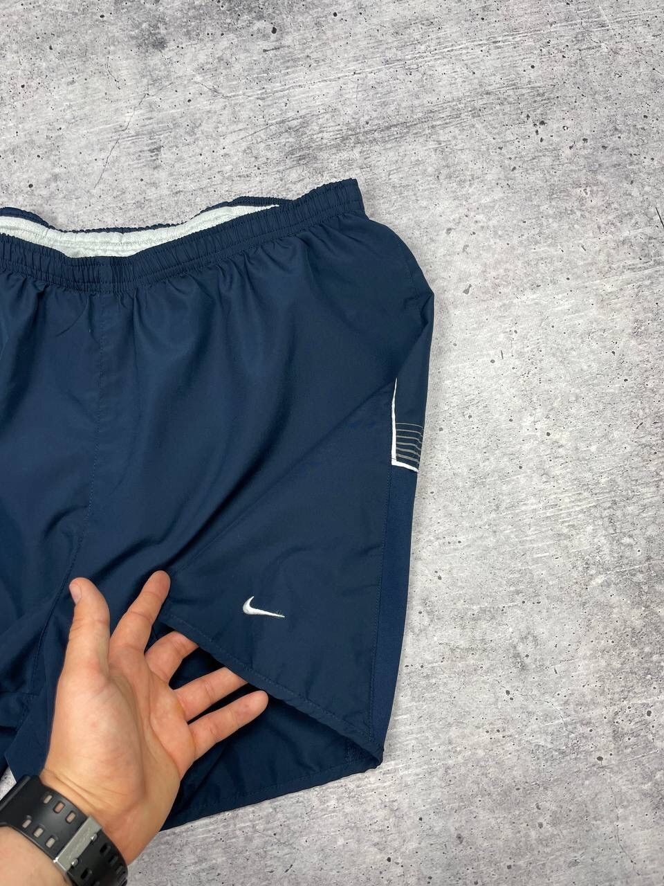 Nike × Vintage Vintage Nike 90’s Y2K Style Drill Blue Nylon Dri-Fit Shorts Size US 34 / EU 50 - 6 Thumbnail