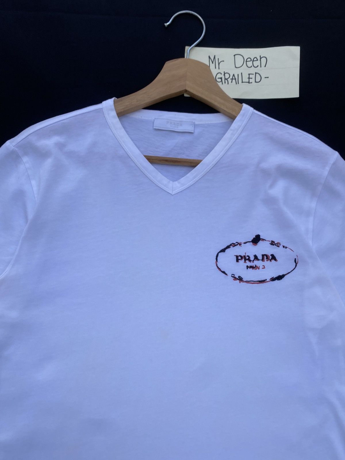 Prada Rare PRADA Man V Neck Tshirt Size US S / EU 44-46 / 1 - 6 Thumbnail