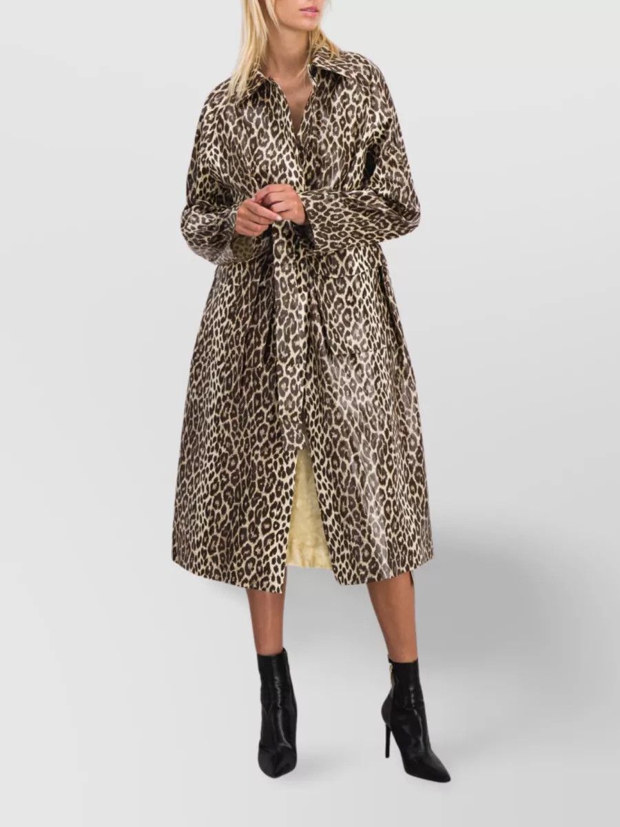 Jil Sander o1y0925 Leoprd-Print Overcoat in Brown Size XS / US 0-2 / IT 36-38 - 2 Thumbnail