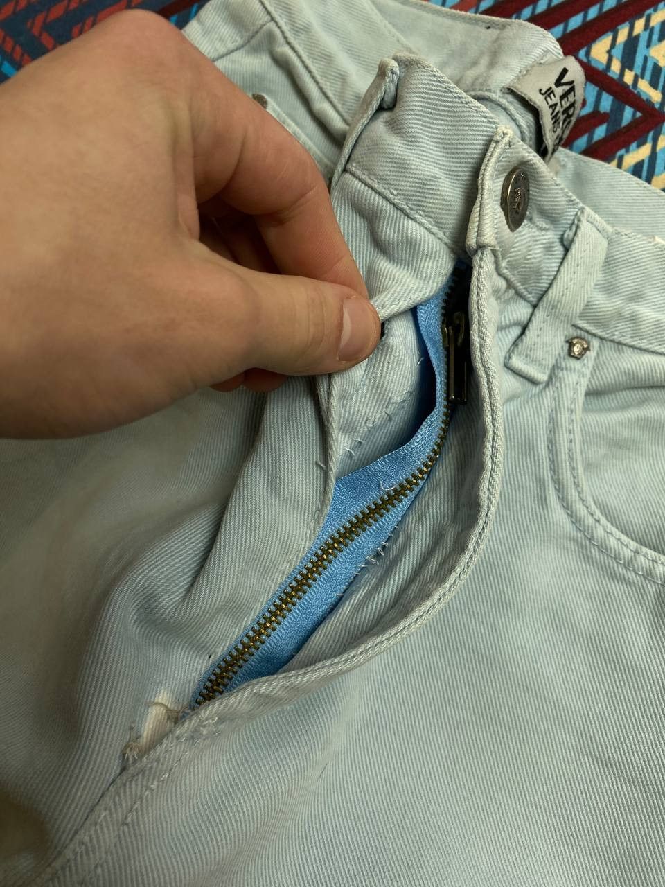 Versace × Versace Jeans Couture Vintage Versace Jeans Couture Blue Denim Jeans Pants Size 29" - 14 Thumbnail