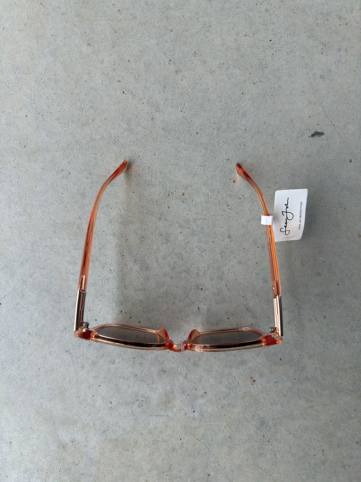 Vintage Vintage Sean John Glossy Rose Gold Rectangular Sunglasses Size ONE SIZE - 3 Thumbnail