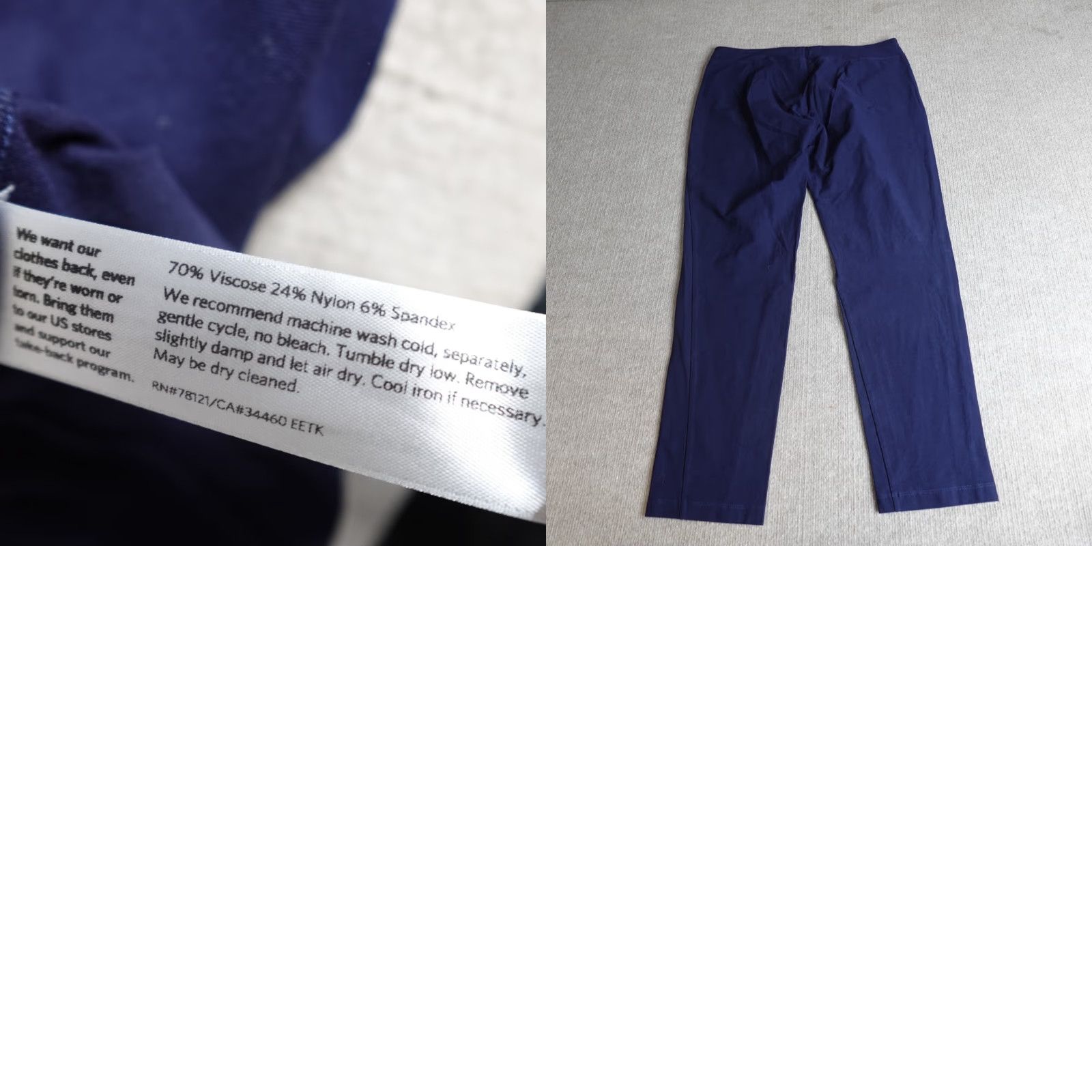 Eileen Fisher Eileen Fisher Pants Medium Blue Solid Ponte Career Womens Size 32" / US 10 / IT 46 - 8 Thumbnail