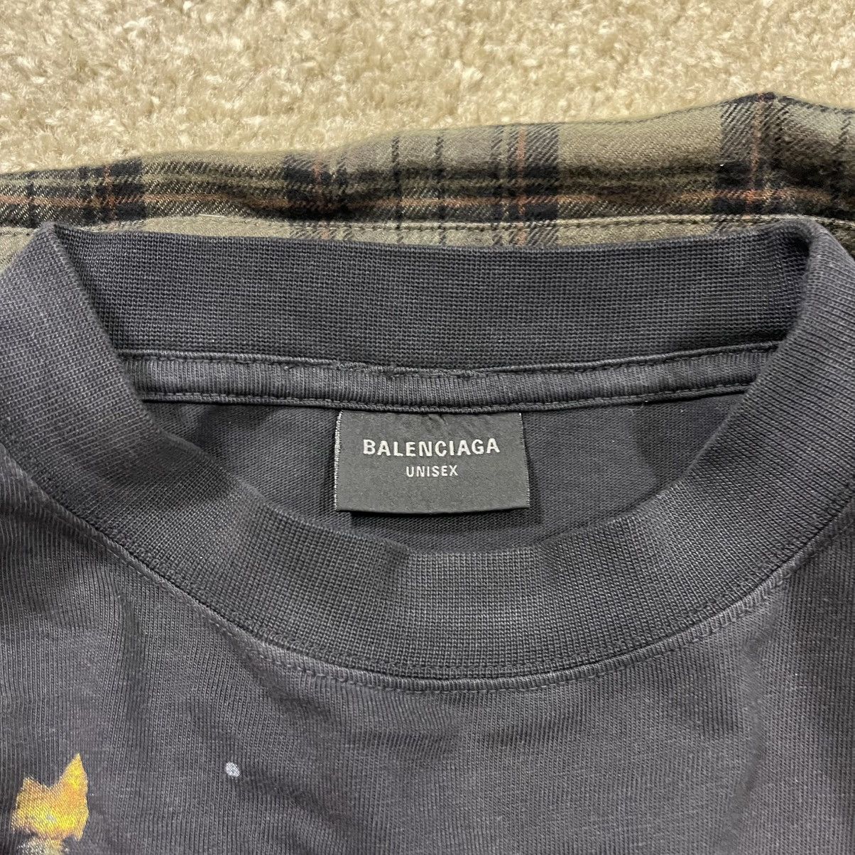 Balenciaga Balenciaga Hybrid Flannel Trompe Loeil Liberty Shirt Size US XL / EU 56 / 4 - 4 Thumbnail
