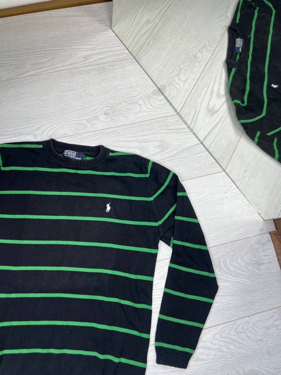 Polo Ralph Lauren × Vintage Vintage Polo Ralph Lauren Striped Boxy Sweater Y2K L Size US M / EU 48-50 / 2 - 3 Thumbnail