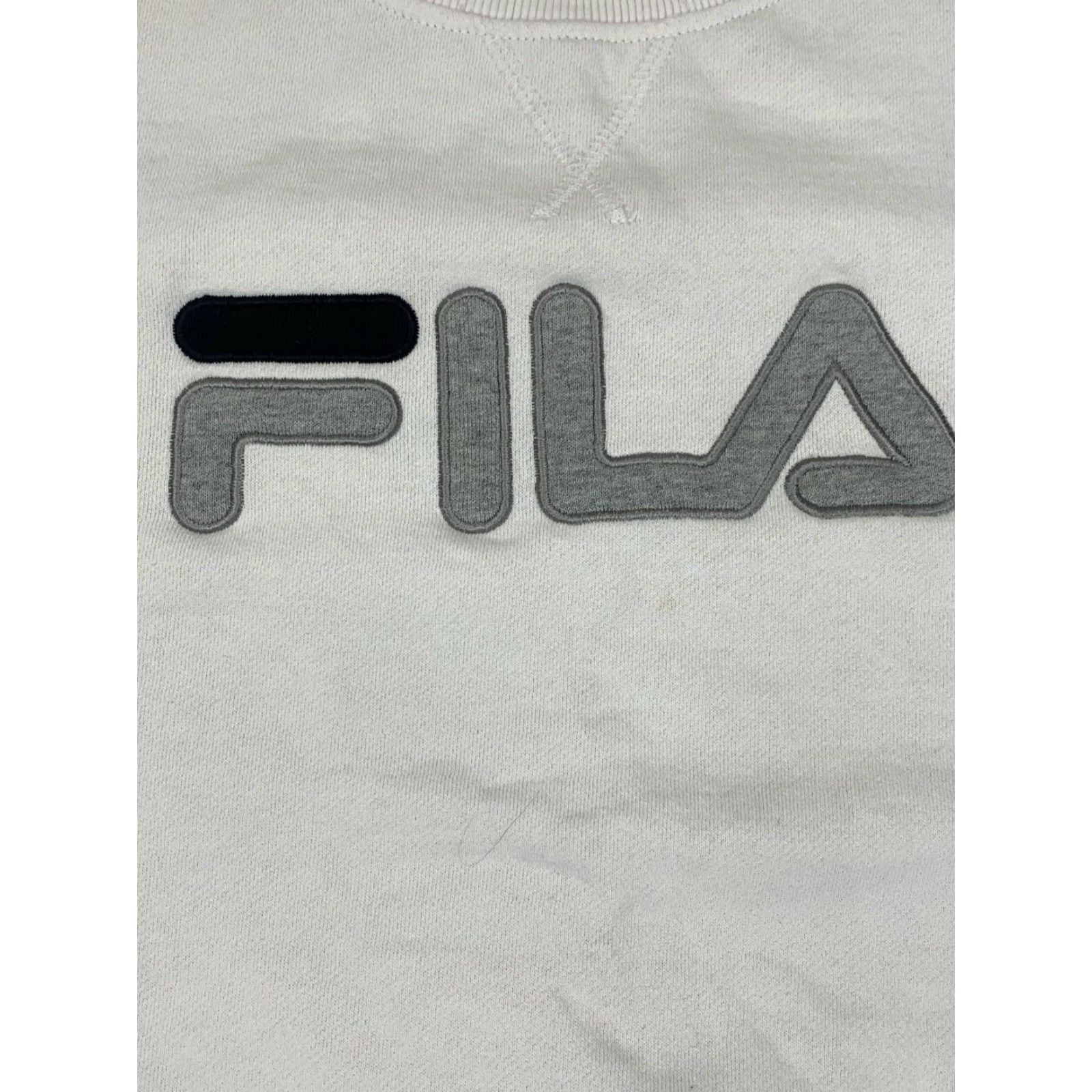 Fila VINTAGE FILA Sweatshirt Embroidered Spellout Crew Neck White M Mens Unisex Adult Regular Pullover Logo Size US M / EU 48-50 / 2 - 2 Thumbnail