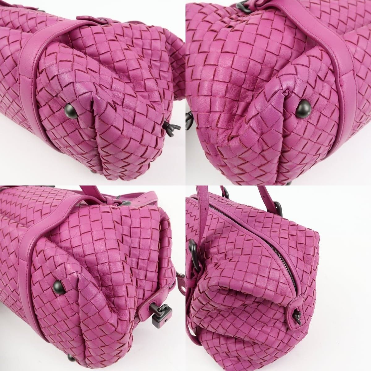 Bottega Veneta Bottega Veneta Intrecciato Nappa Leather Duffle Bag Pink Size ONE SIZE - 5 Thumbnail