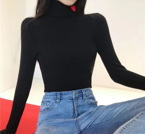 Women Turtleneck Knit Warm Sweaters