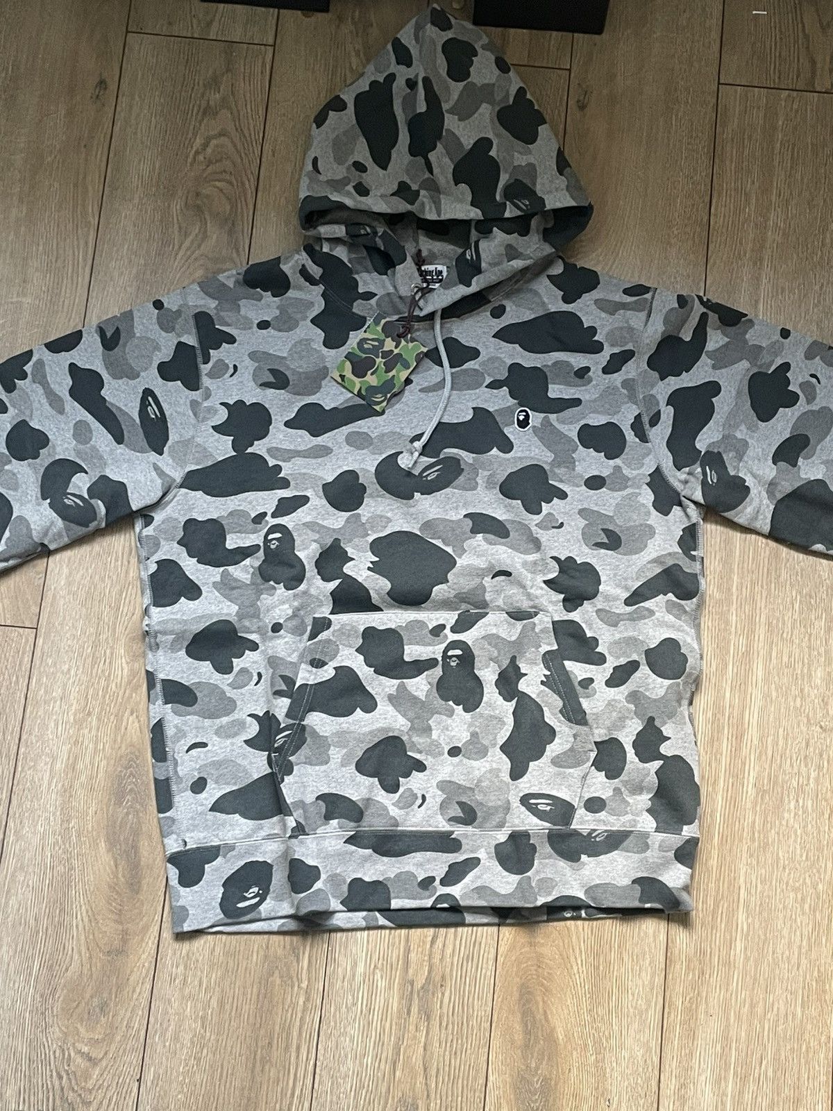 Bape Bape heather gray camo pullover Size US XXL / EU 58 / 5 - 1 Thumbnail