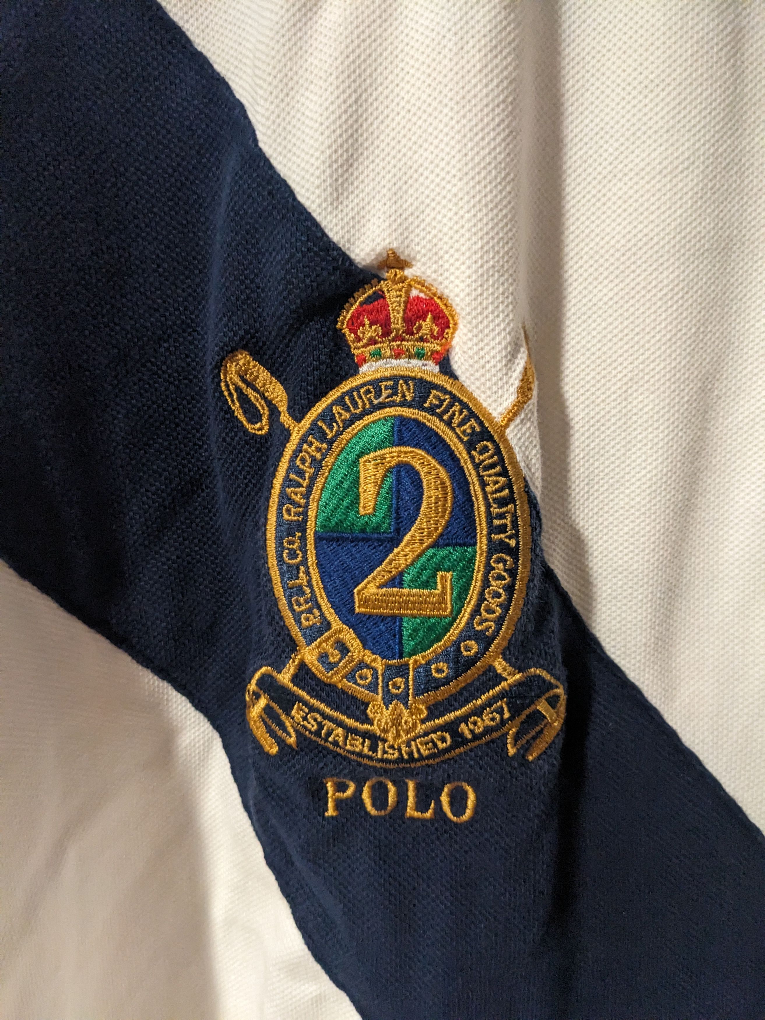 Polo Ralph Lauren × Vintage Vintage Y2K Polo Ralph Lauren Rugby White X-Large Polo Size US XL / EU 56 / 4 - 2 Thumbnail