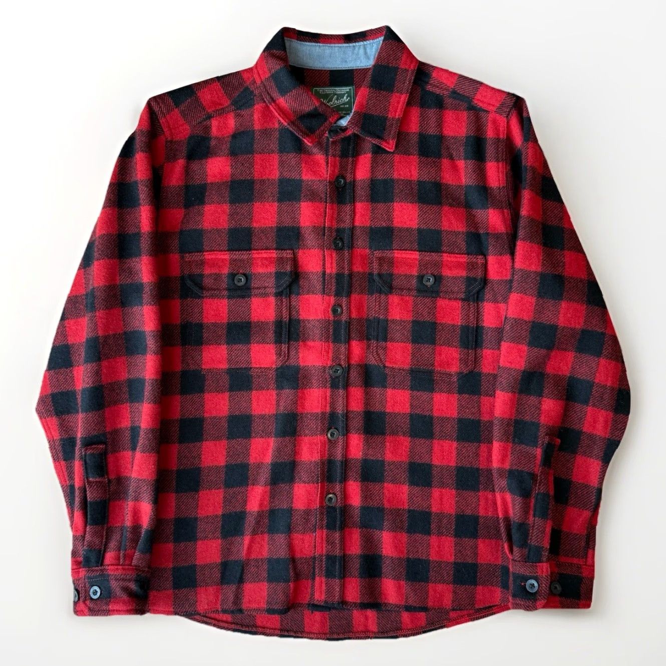 Vintage VINTAGE Woolrich Wool Shirt Large Red Buffalo Plaid Long Sleeve Button-Down Mens Wool Shirt Size US L / EU 52-54 / 3 - 2 Thumbnail