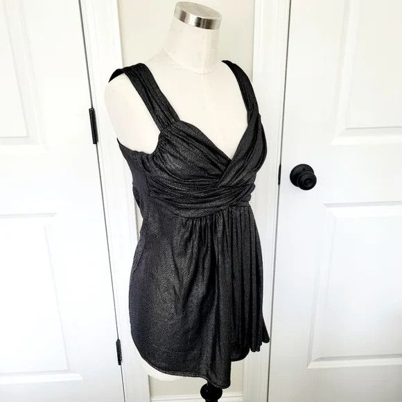 Express Metallic Sleeveless Empire-Waist Tunic Gift Party Size S / US 4 / IT 40 - 3 Thumbnail