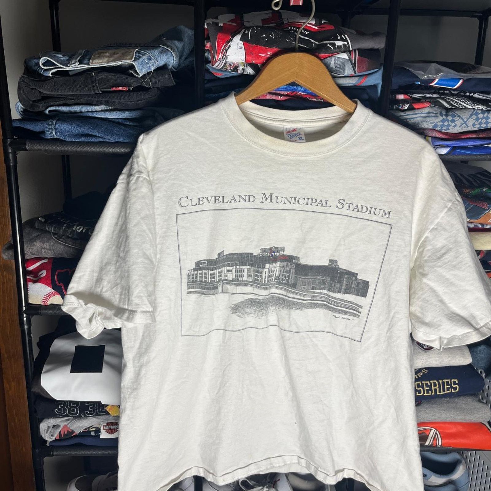 Jerzees Vintage Cleveland Indians Stadium Shirt Size US XL / EU 56 / 4 - 1 Thumbnail
