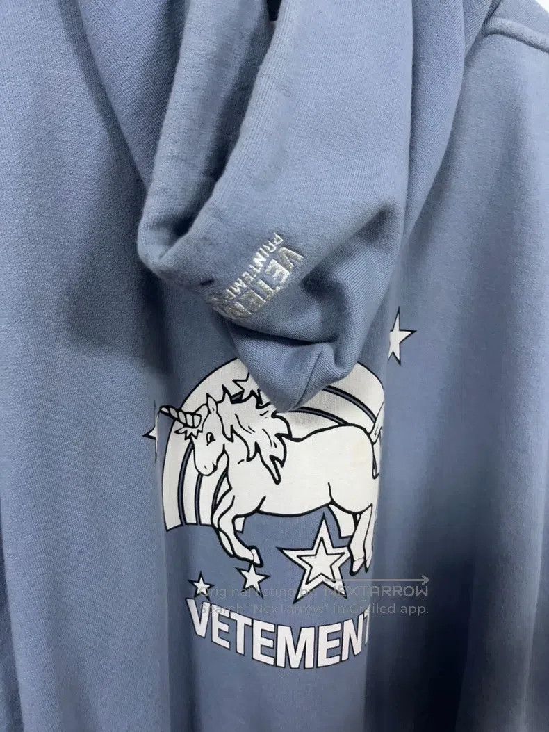 Vetements Vetements Mist Blue Unicorn Hoodie Size US XS / EU 42 / 0 - 3 Thumbnail
