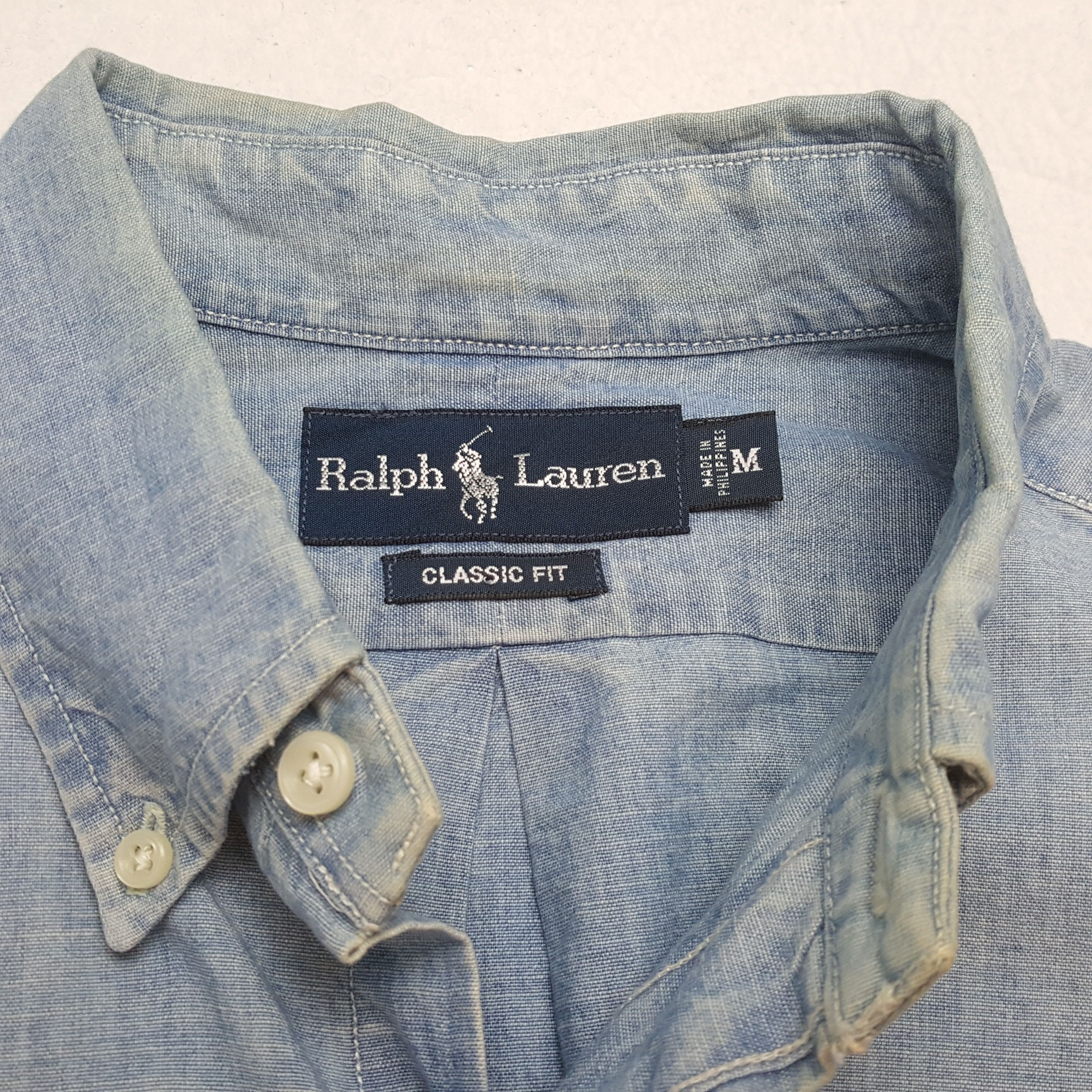 Polo Ralph Lauren × Vintage Vintage POLO by RALPH LAUREN Fashion Brand Denim Shirts Size US M / EU 48-50 / 2 - 8 Thumbnail