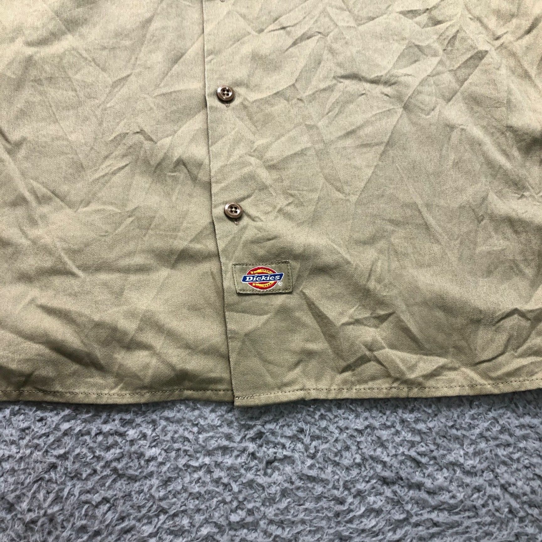 Dickies VINTAGE Dickies Twill Workwear Button Up Shirt Men L Short Sleeve Logo Brown Size US L / EU 52-54 / 3 - 5 Thumbnail